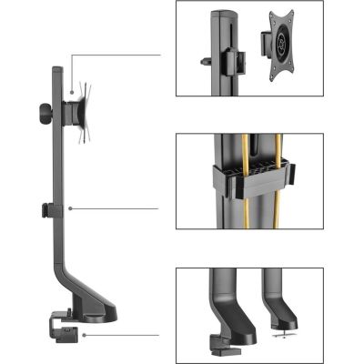 4. Maclean MC-853 Desk Monitor Mount (desk-mounted; 17"–32"; max. 8 kg)