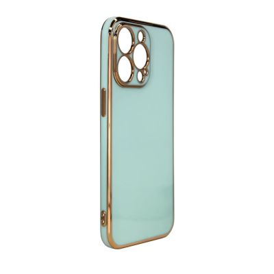 2. Lighting Color Case for Xiaomi Redmi Note 11 gel cover with gold frame mint