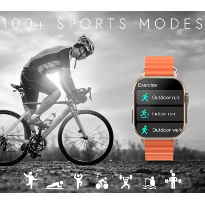 5. Men's Smartwatch RUBICON RNCF17 Titanium/Orange SMARUB269