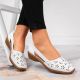 28. Rieker W RKR442B openwork leather shoes white