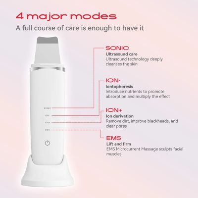 4. MAXGROOM M-169 ultrasonic cavitation peeling device with LED light therapy - white