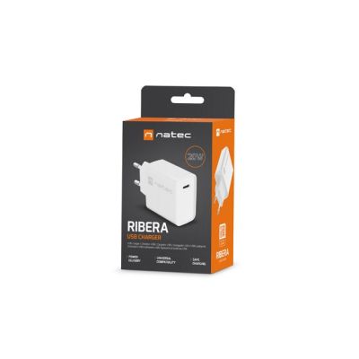4. NATEC RIBERA USB-C 20W POWER DELIVERY WHITE CHARGER NUC-2059