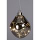 24. GLASS BALL MATRIX DROP LED 10CM SILVER