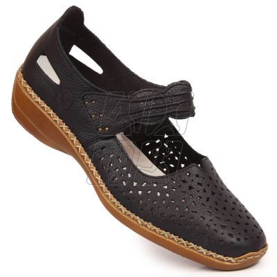 9. Rieker W RKR139 leather shoes, navy blue