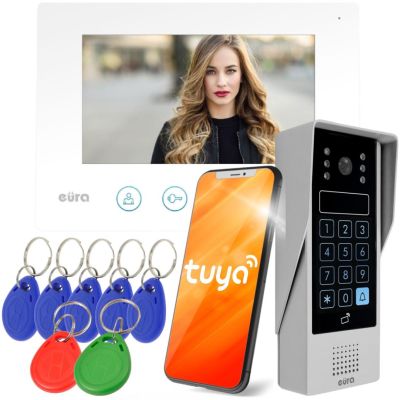 14. EURA VDP-90A3 DELTA VIDEO DOORPHONE + black TUYA monitor