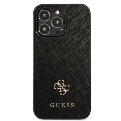 3. Guess Saffiano 4G Small Metal Logo case for iPhone 13 Pro / 13 6.1" - black