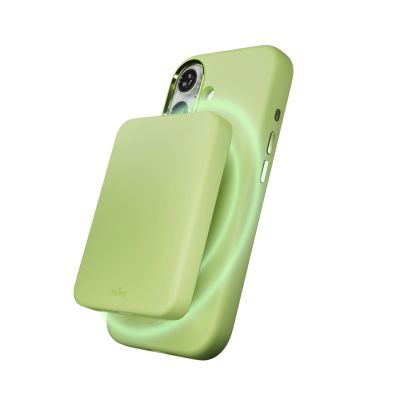 3. Puro Icon Mag Pro Liquid Silicone Case for iPhone 17, MagSafe Compatible, with Camera Protection and Aluminum Buttons - Green