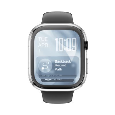 2. AmazingThing Radix Glass Screen Protector with Case for Apple Watch Series 11 42mm - Clear