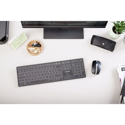 8. CHERRY KW 9100 SLIM Keyboard Universal RF Wireless + Bluetooth QWERTZ Swiss Black