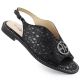 4. Women's black leather sandals S.Barski KV51-094