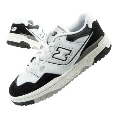 New Balance 550 youth sports shoes sneakers leather fashionable black white