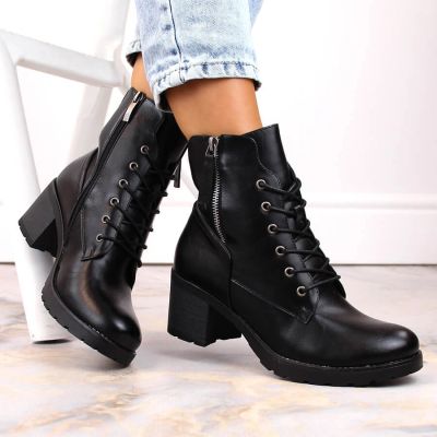 16. Potocki W WOL177A black platform ankle boots