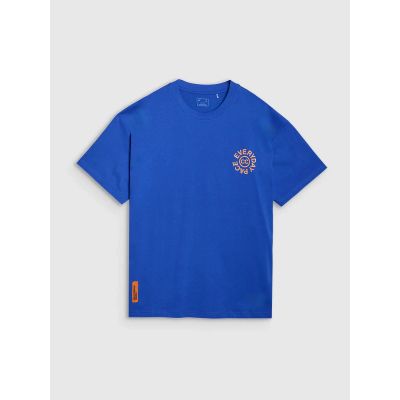 7. Men's oversize printed T-shirt 4F 4FWSS25TTSHM1979-36S