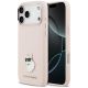 Karl Lagerfeld Silicone Choupette Metal Pin Case for iPhone 18 Pro Max / 17 Pro Max – Pink