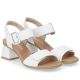 5. Women's leather sandals on a block heel white Remonte by Rieker D1K51-80