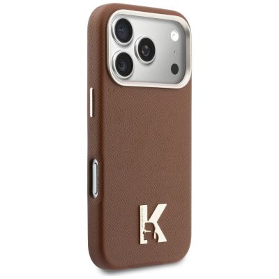 4. Karl Lagerfeld Karl Head Logo MagSafe Case for iPhone 17 Pro Max - Brown