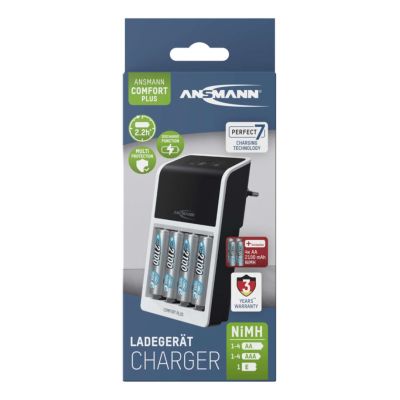 8. Ansmann Comfort Plus charger with 4x AA2100 rechargeable batteries 1001-0094-01