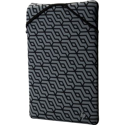 4. HP Reversible Protective Geo Laptop Sleeve for 14.1" Notebook, Black and Gray 2F2L4AA