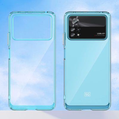 13. Outer Space Case for Xiaomi Poco X4 Pro 5G cover with a flexible frame blue