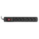2. Activejet COMBO surge protector strip 6 gn/3 m/cz (10A; 2300W) 3 m; black