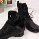 13. Jezzi W JEZ254A lace-up and zipper work boots, black