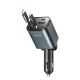 Joyroom JR-CCL05 30W 4-in-1 Car Charger with 2 Built-in Retractable Cables - Dark Gray