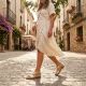 8. Women's openwork gold sandals Filippo DS7889