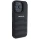 4. AMG Leather Debossed Lines Black Logo iPhone 16 Pro Max Case - Black
