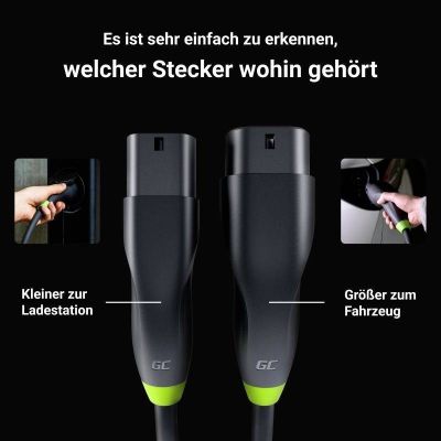 6. Green Cell GC Snap Type 2 EV cable 11kw 5m