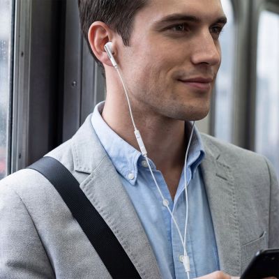 8. Acefast L14 in-ear wired headphones with 3.5 mm mini jack microphone - white
