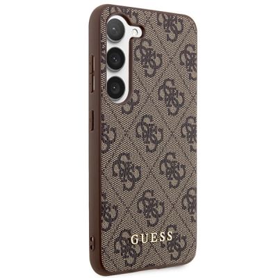 4. Guess GUHCS23SG4GFBR S23 S911 brown/brown hard case 4G Metal Gold Logo