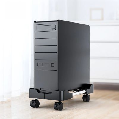 5. Orico CPB4 Adjustable Computer Stand with Wheels - Black