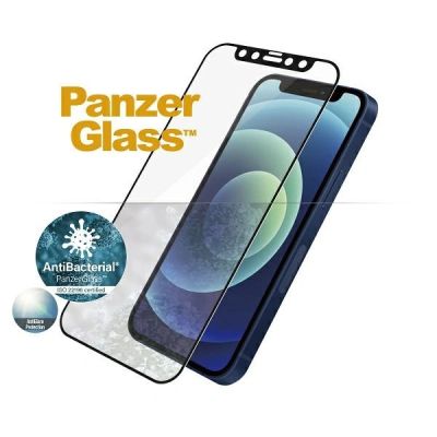 2. PanzerGlass E2E Anti-Glare Tempered Glass for iPhone 12 Mini Case Friendly AntiBacterial Anti-Glare - Black
