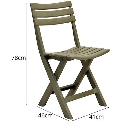 15. 4-Piece Set of Foldable Green Plastic Catering Chairs KOMODO