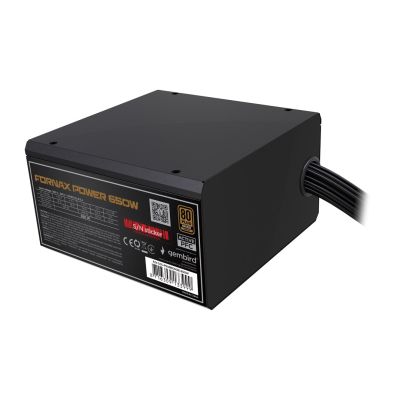 2. GEMBIRD COMPUTER POWER SUPPLY FORNAX POWER 650W 80+BRONZE ATX, 650W, ACTIVE PFC, 12CM FAN