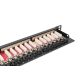 20. High density patch panel 19'' 24x RJ45, LSA level, cat.6A, shielded, 0.5U, black, cable guide