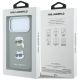 8. Karl Lagerfeld Saffiano Case with Karl & Choupette Heads Pins & Logo for iPhone 18 Pro Max / 17 Pro Max - Gray