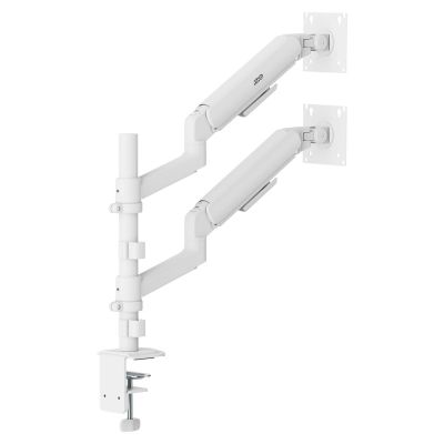 3. ERGO OFFICE MOUNT FOR 2 MONITORS, GAS SPRING, 17"-32", 1-10KG, MATTE WHITE ER-692 W