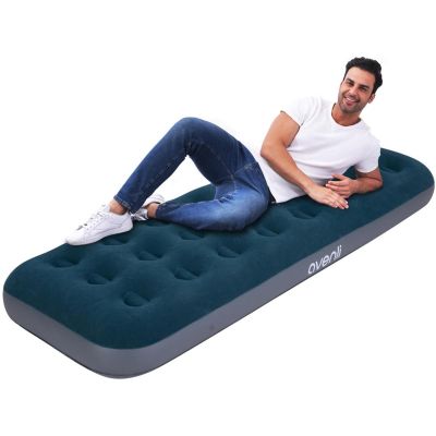 29. FLOCKED MATTRESS FOR 1-PERSON WITH BUILT-IN FOOT PUMP 191x73x22CM 24130