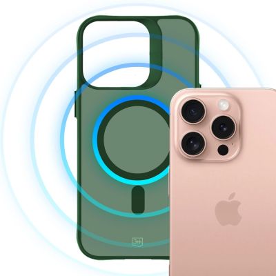 22. 3mk Smoke MagCase for iPhone 16 Pro Max - Green-Translucent