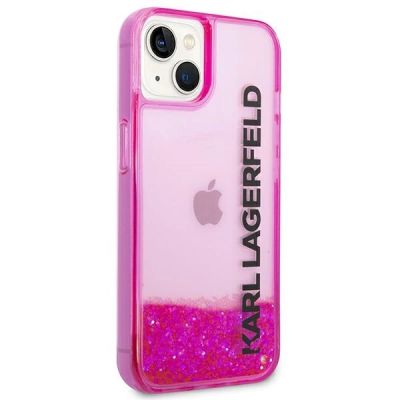 4. Karl Lagerfeld Liquid Glitter Elong Case for iPhone 14 Plus - Pink