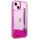 4. Karl Lagerfeld Liquid Glitter Elong Case for iPhone 14 Plus - Pink