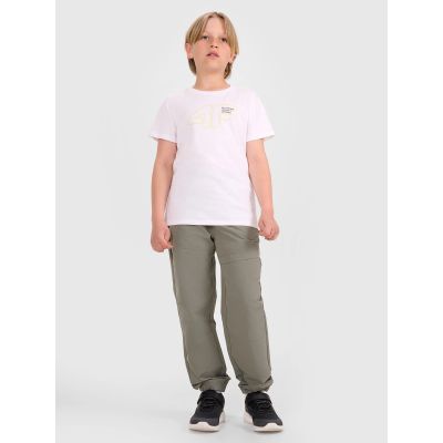 11. Boys' t-shirt with print 4F 4FJWAW25TTSHM2417-10S