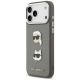 2. Karl Lagerfeld FW Grained Karl & Choupette Heads Pins & Logo iPhone 17 Pro Max Case - Gray
