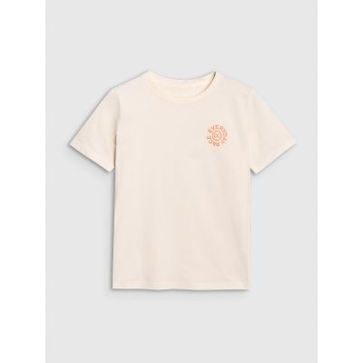 6. Women's oversize printed T-shirt 4F 4FWSS25TTSHF1994-11S