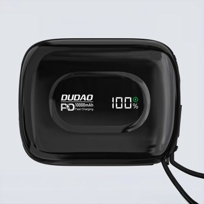 2. Dudao K32 Powerbank 22.5W 10000 mAh with Built-in USB-C/ Lightning Cable - Black