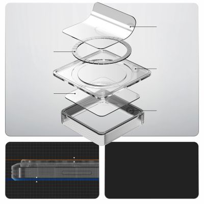 18. Spigen Ultra Hybrid Mag MagSafe Case for Samsung Galaxy S26 Ultra Zero One - Clear Black