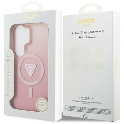 8. Guess IML Gradient Triangle MagSafe Case for Samsung Galaxy S26 Ultra - Pink
