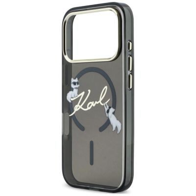 6. Karl Lagerfeld Script Logo MagSafe Case for iPhone 18 Pro Max / 17 Pro Max - Black