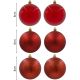 7. DECORATIVE PLASTIC BAUBLE SAFE 6 PCS 80MM RED